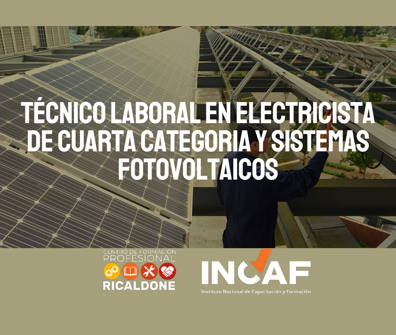 Tec_Foto_01 Técnico Laboral en Electricista de Cuarta Categoría y Sistemas Fotovoltaicos